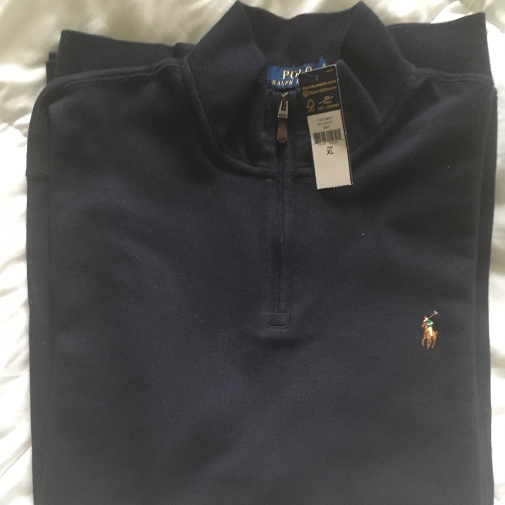 Men’s polo Ralph Lauren half zip sweater (XL)
